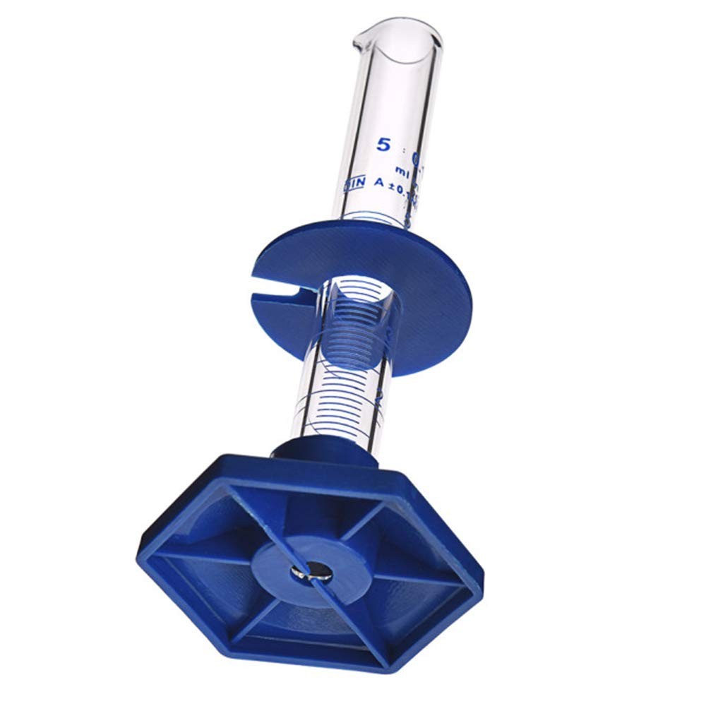 Clear 5ML Measuring Cylinder - Shatter-Proof Design with Plastic Base & Guards
