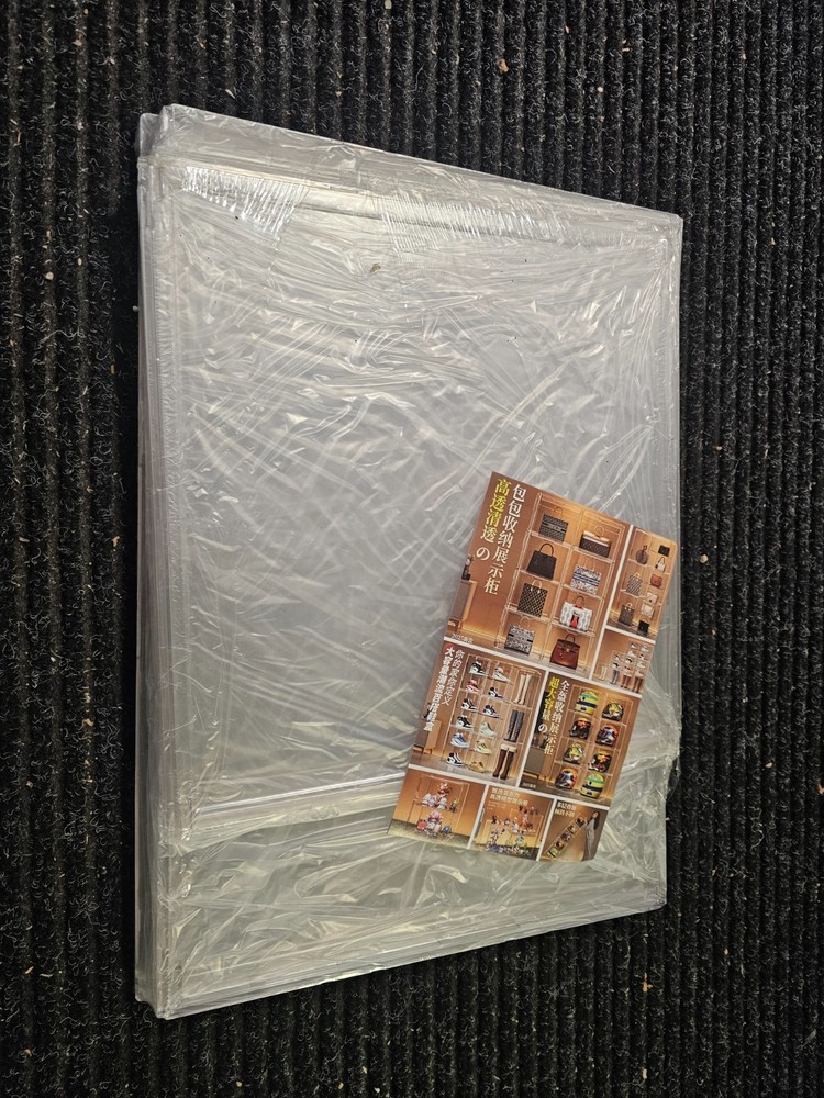 (QTY 2) Transparent Stackable Display Case Box Storage 44x33x31.5 cm Acrylic