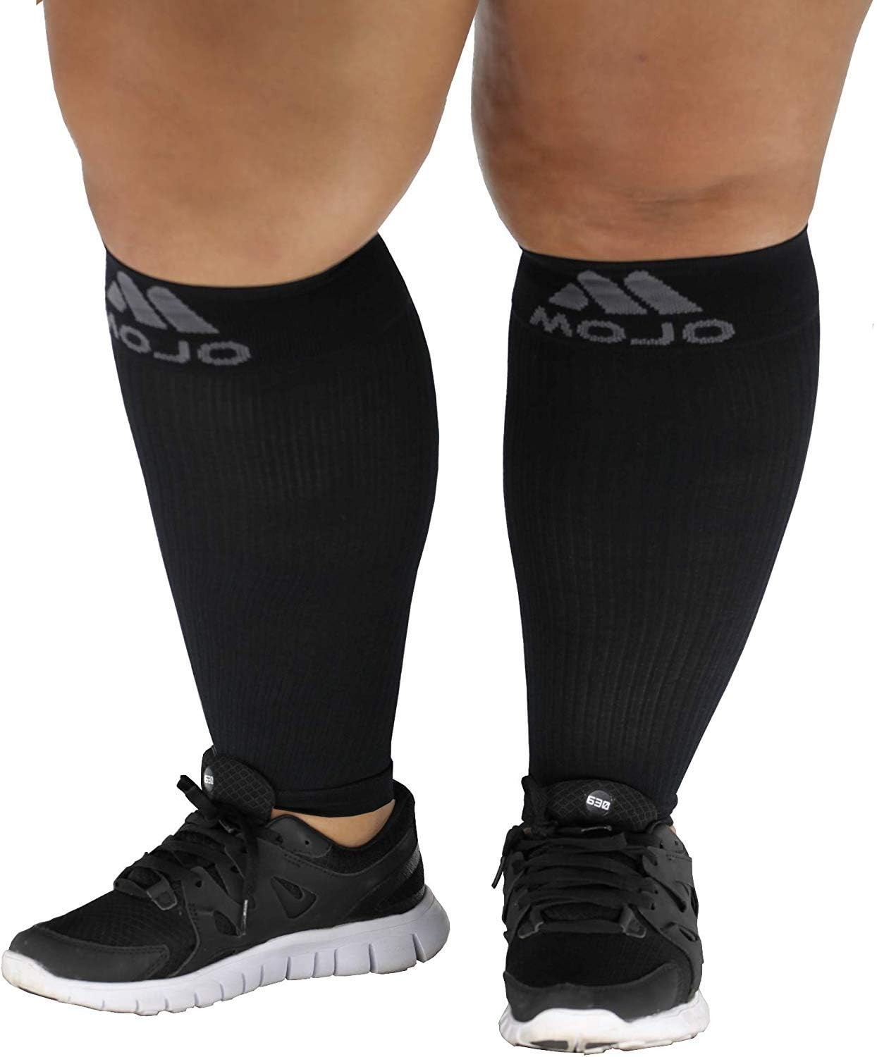 Mojo - Compression Socks Footless for Women and Men 20-30mmHg 3X-Large, Black