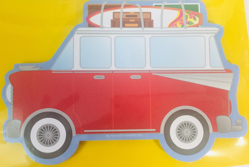 Shapes ETC Large Notepad BEACH BUGGY 50 Sheets Classroom School Craft ~ NEW