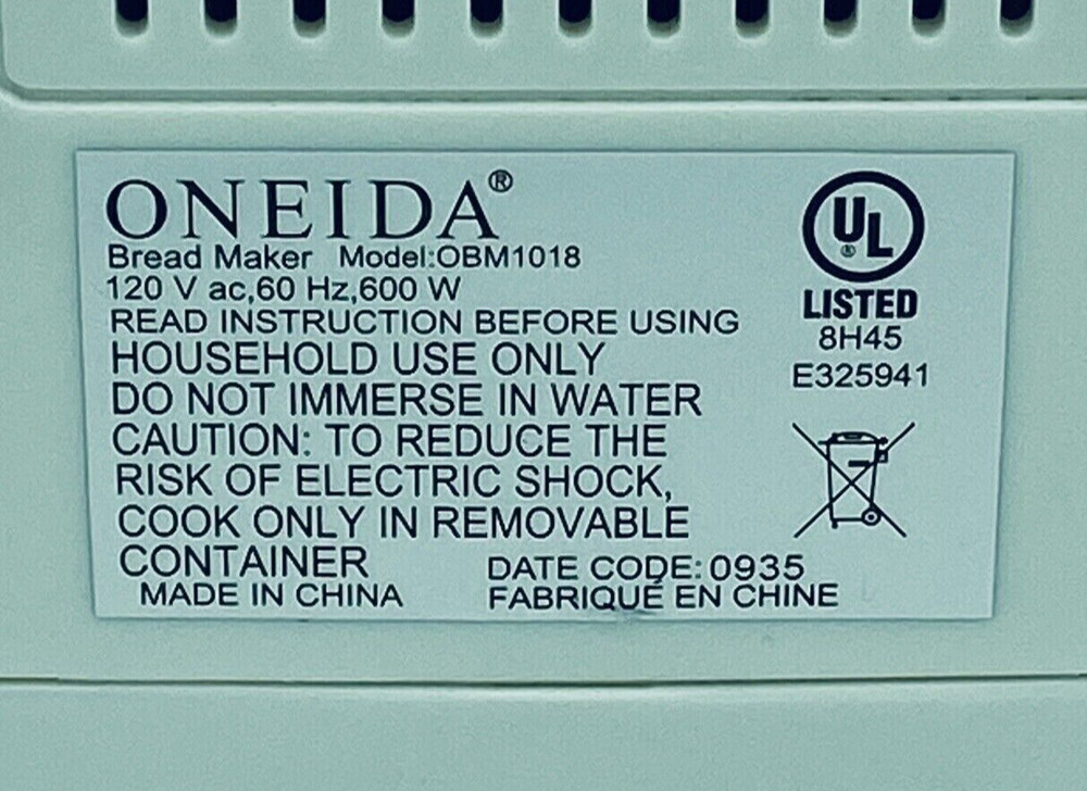 Belt + Small Gear + Snap Ring for Oneida bread maker machine model OBM1018