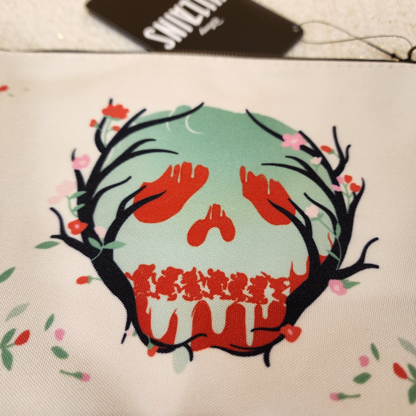 Loungefly Disney Villains Poison Apple Snow White Floral Cosmetic Makeup Bag NEW