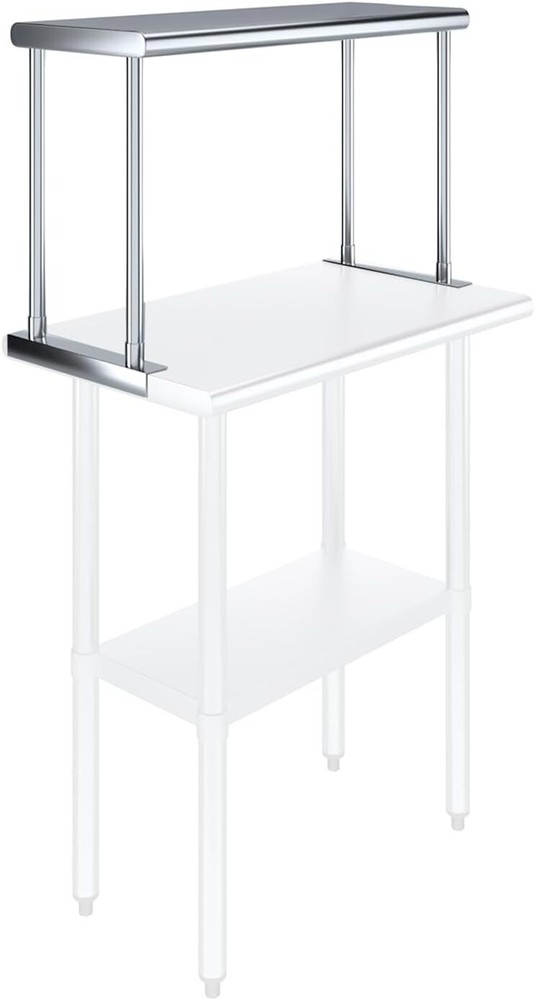 Stainless Steel Single Overshelf for Long Prep Work Table