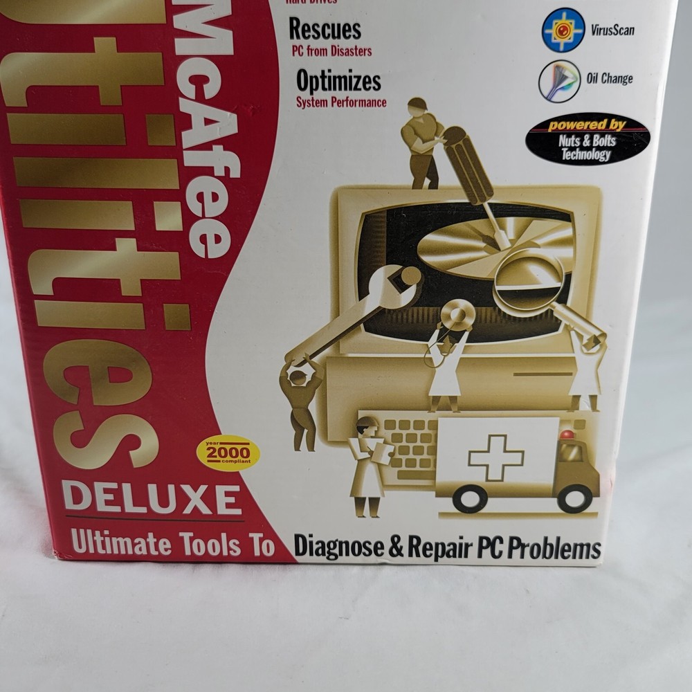 McAfee Utilities Windows 95 98 Big Box PC Software CD-ROM