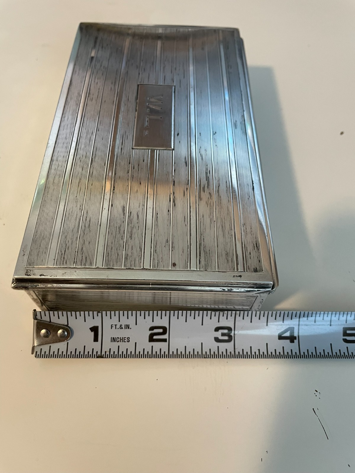 Ahrendt & Kautzman Sterling Silver Box c1920 Gilt Interior Wood Lined