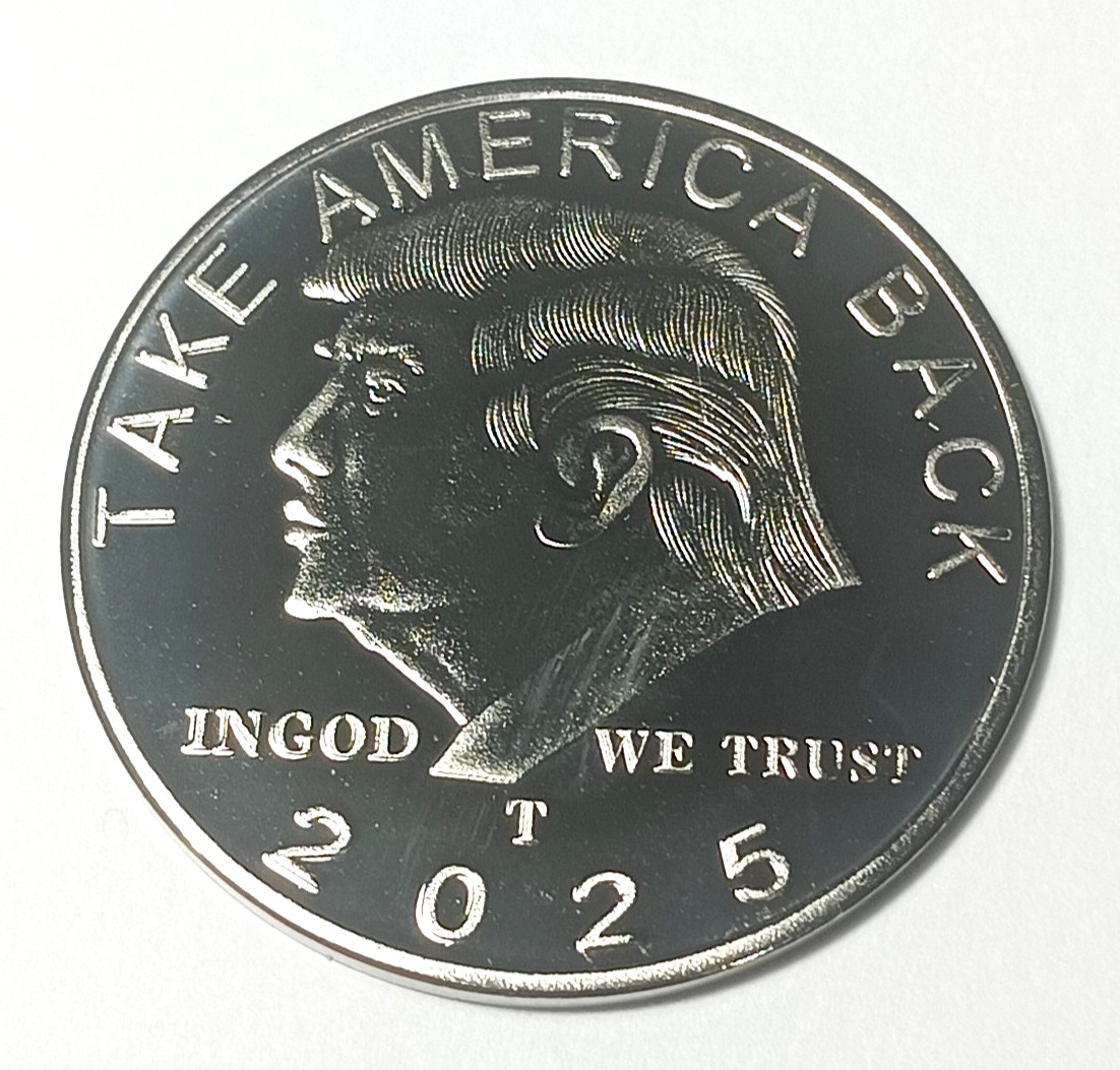 2025 Donald Trump Coin Take America Back Silver Plated + Case SHIPPED FROM USA