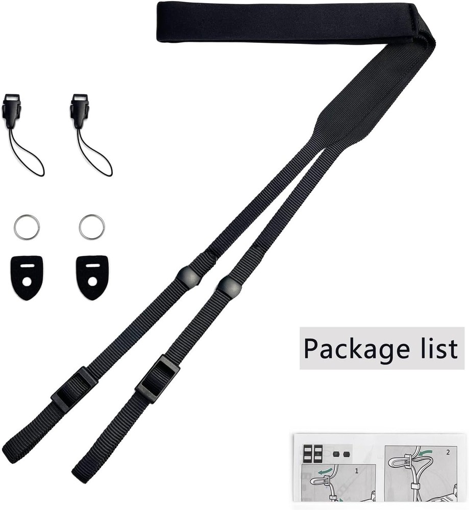 Versatile Neoprene Camera Neck Strap - Washable & Soft with Snap Fasteners