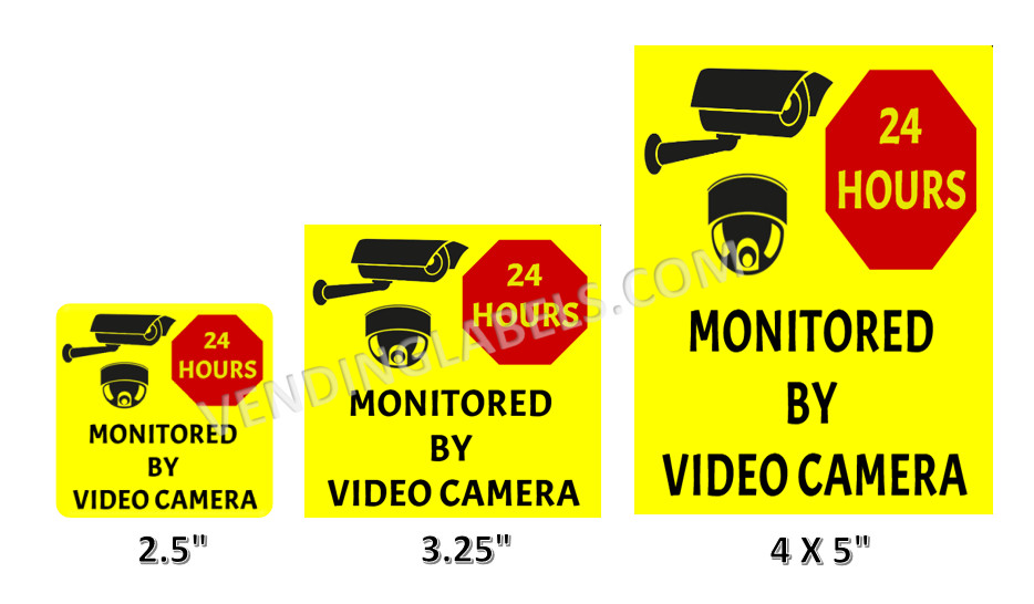 Warning Decal Security Camera Surveillance Sticker CCTV Video