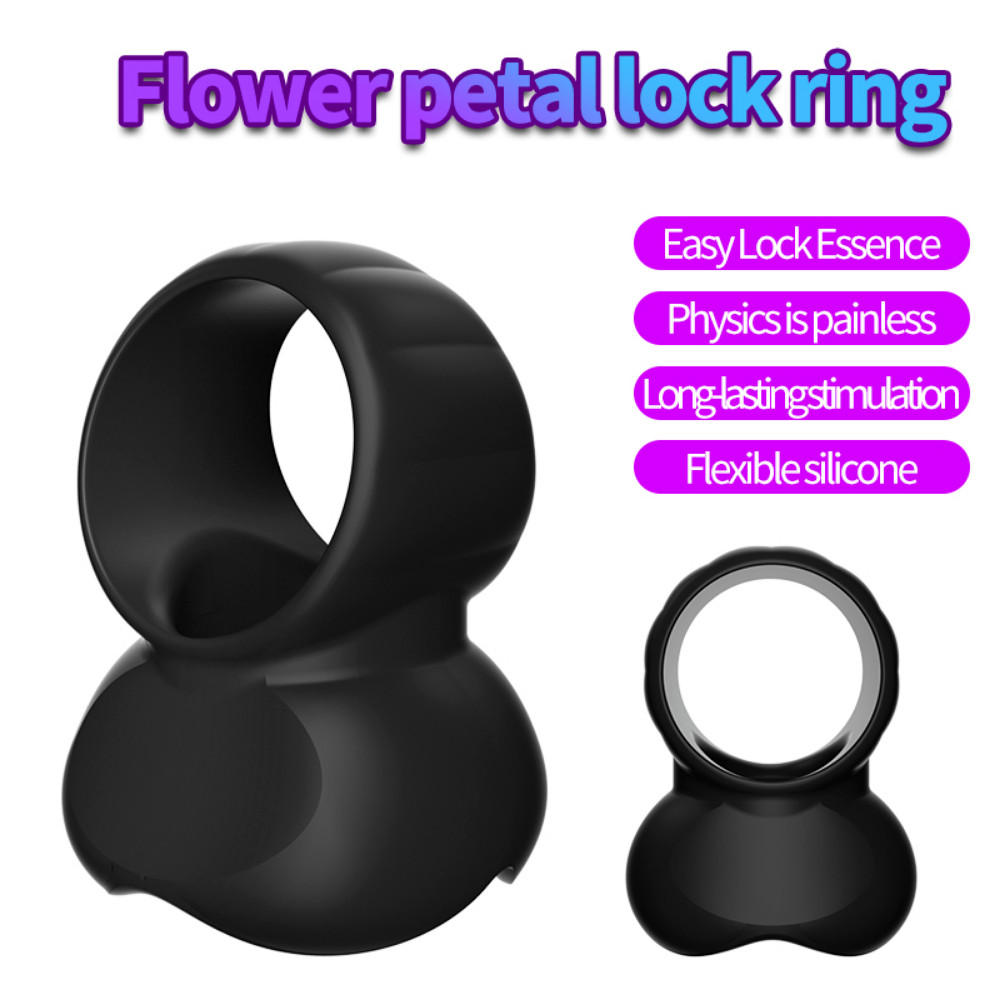 Silicone Ball Stretcher Enhancer Squeeze Scrotum Testicle Ring Delay Ejaculation