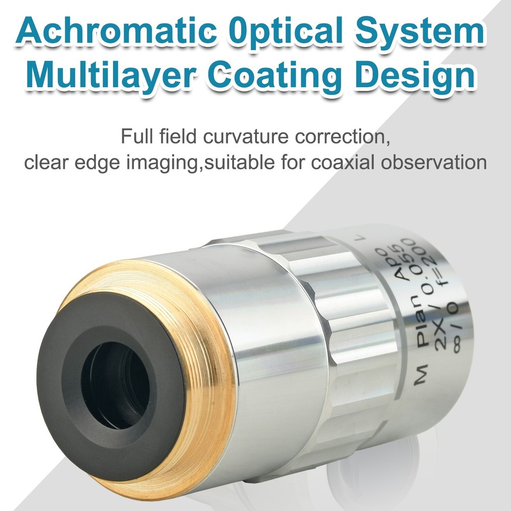 2X Infinite far Long Working Distance Metallographic Microscope objective