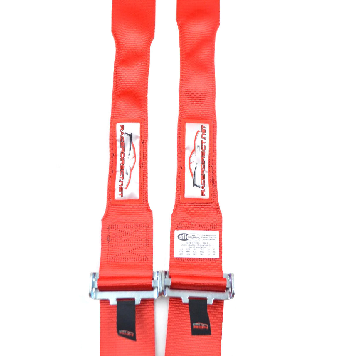 RACE HARNESS RACERDIRECT SFI 16.1 RED ROLL BAR MOUNT SEAT BELT