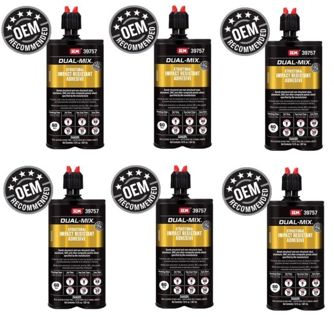 SEM 39757 Dual-Mix Structural Impact Resistant Adhesive (6 Pack)