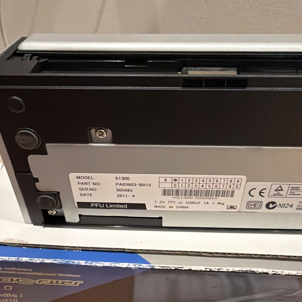 Fujitsu ScanSnap S1300 Document Scanner no cords