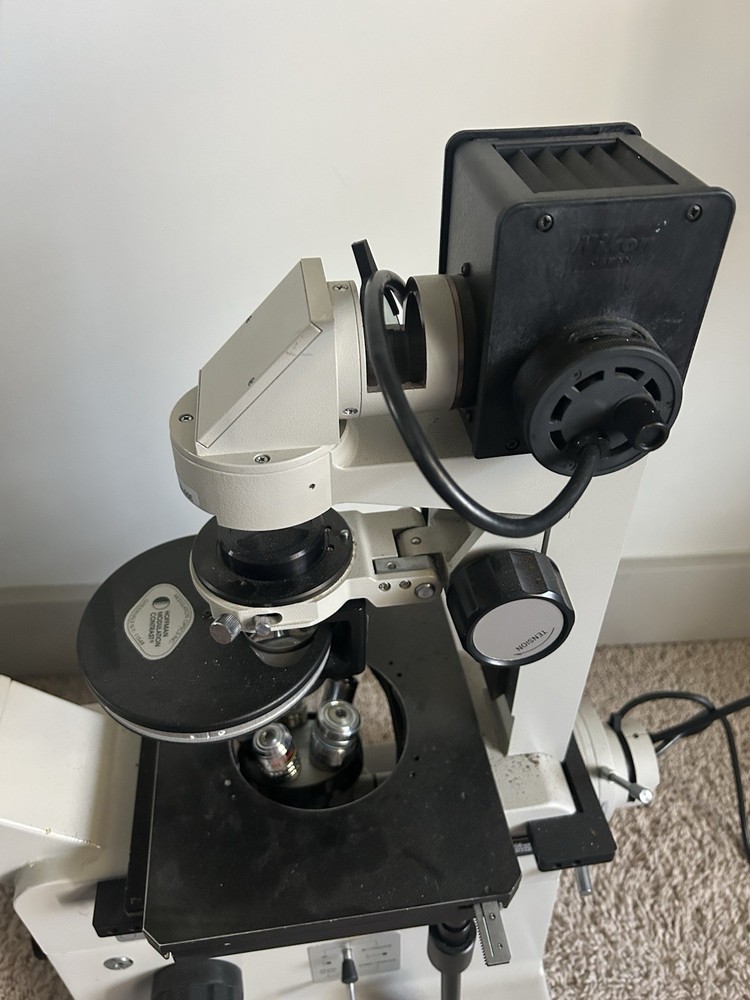 Nikon Inverted Microscope w/ Phase Contrast‑2 ELWD Condenser – Tested Working