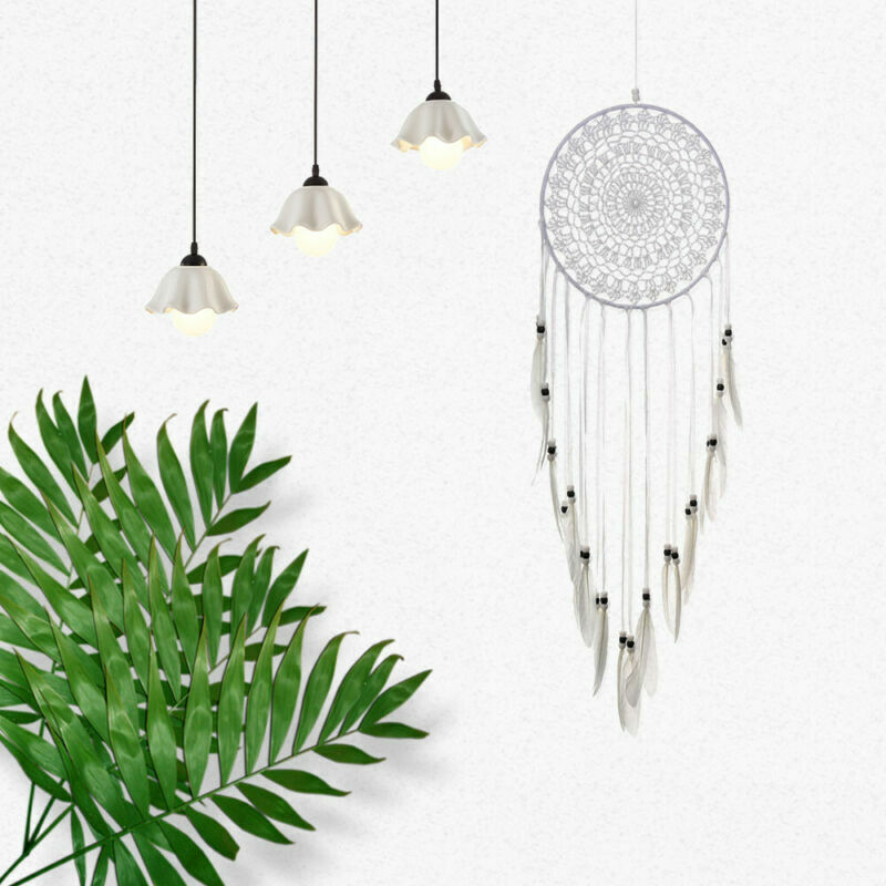 DIY Large Handmade Dream Catcher Feathers Hanging Dreamcatcher Wall Decor Home
