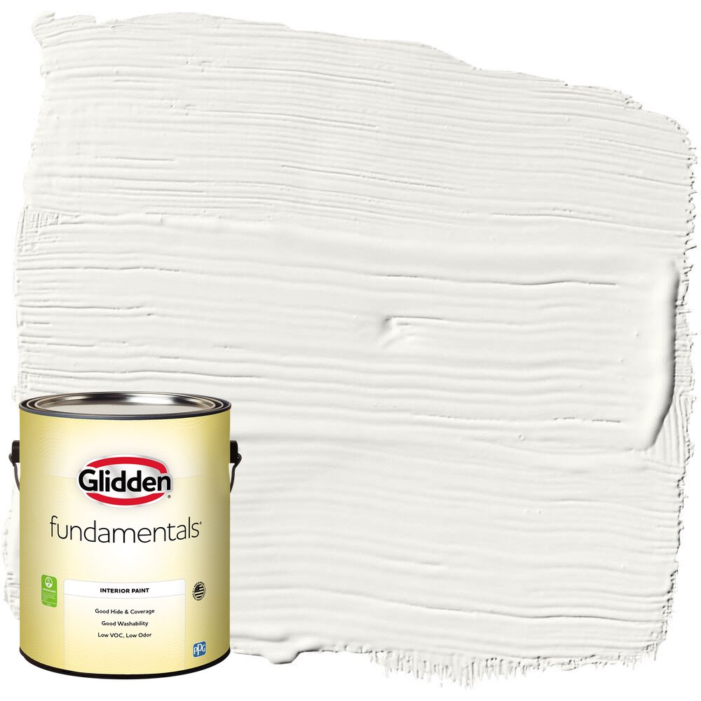 Glidden Fundamentals Grab-N-Go Interior Wall Paint, White, Eggshell, 1 Gallon ✅✅