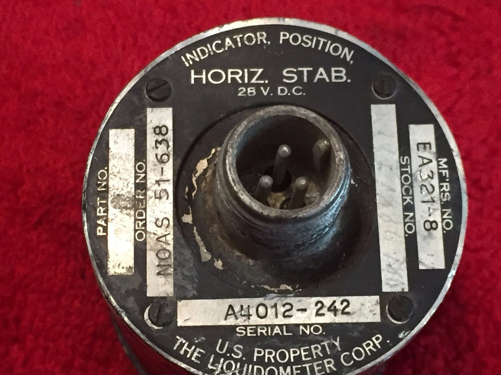 THE LIQUIDOMETER CORP 2" HORIZON STABILIZATION POSITION INDICATOR P/N EA321-8