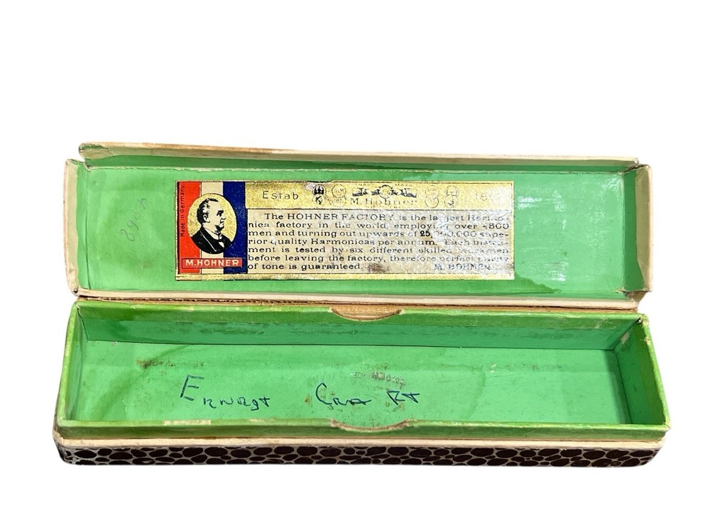 Vintage M. HOHNER echo harmonica C Key Germany W/original case