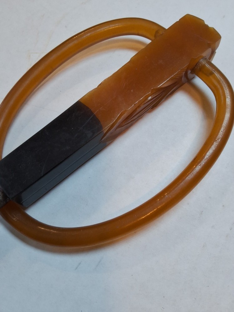 Vintage Bakelite ? Umbrella Handle Pair Butterscotchsee Description