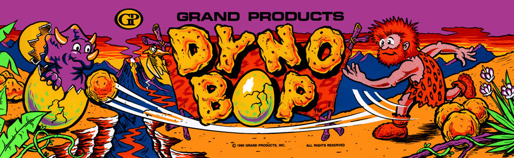 Dyno Bop Arcade Marquee 26" x 8"