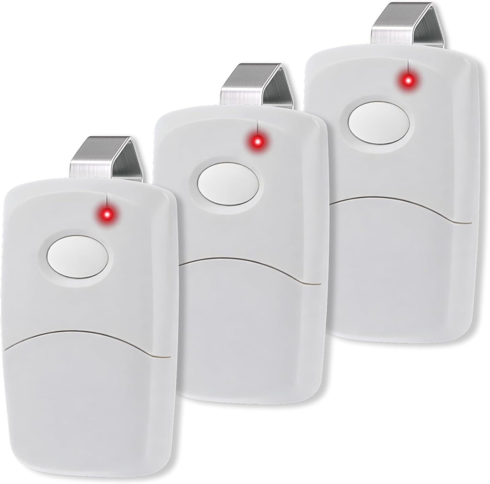 Multi-Code Garage Door Remote Set - 3 Convenient Remotes with Batteries