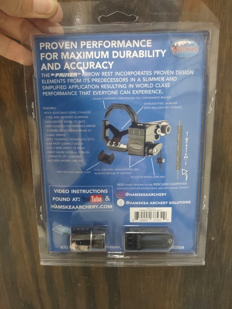 HAMSKEA ARCHERY SOLUTIONS Primer RH Arrow Rest (202772)