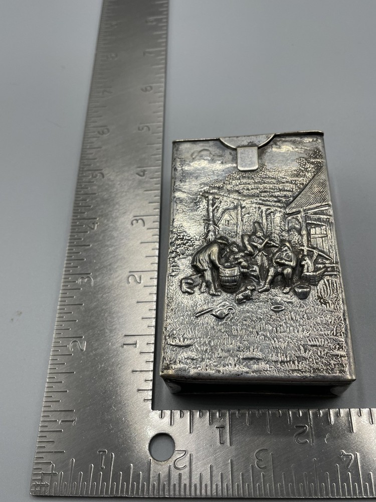 Vintage Silver Plate Cigarette Case, Danish