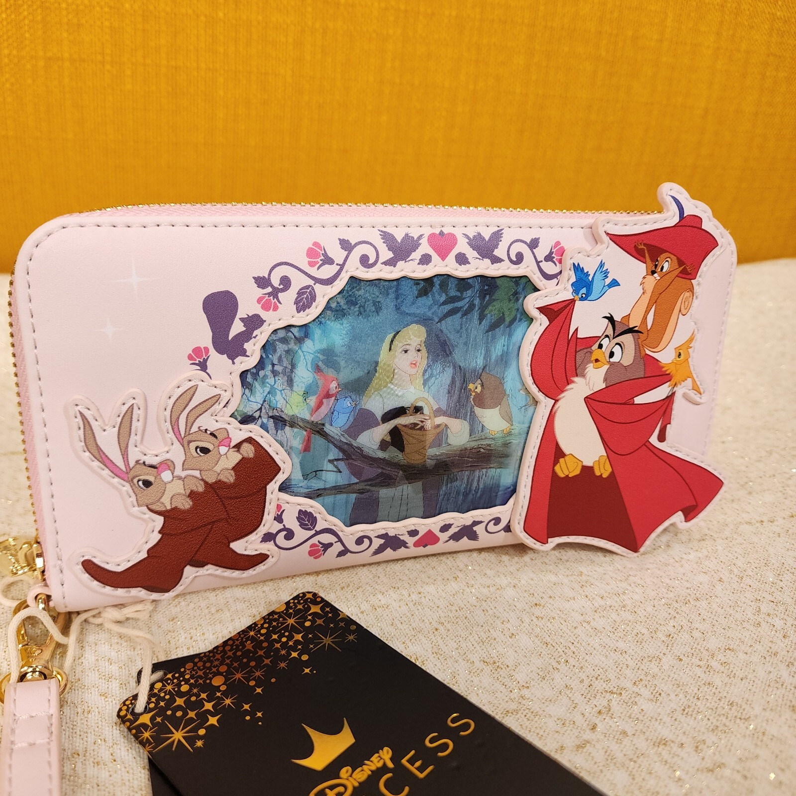 Loungefly Disney Sleeping Beauty Princess Lenticular Series Wristlet Wallet NEW