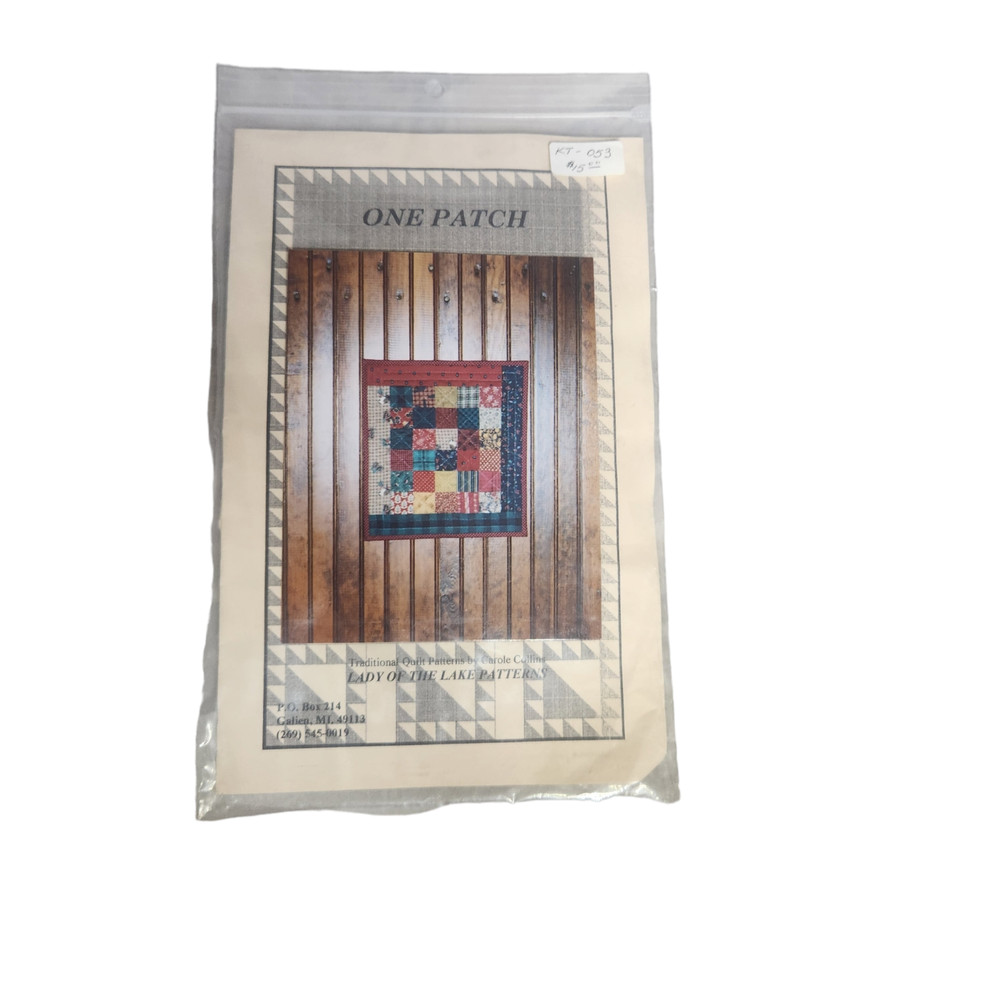 One Patch Quilt Pattern Book with Material by Carole Collins