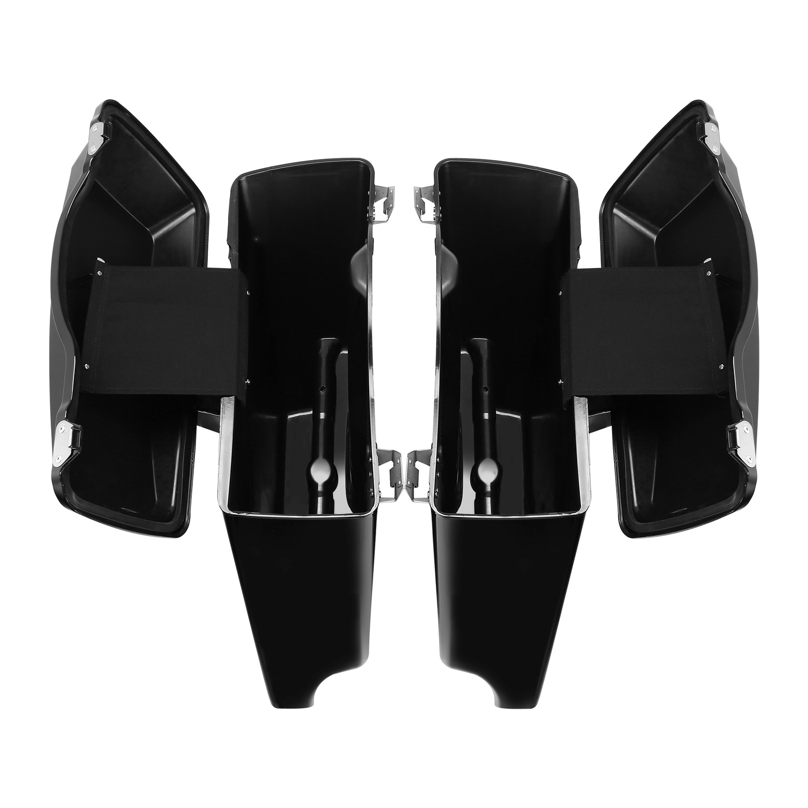 Stretched Extended Hard Saddle Bags Fit For 93-13 Harley Street Glide Road King