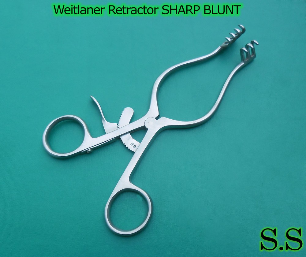 2 Weitlaner Retractor SHARP BLUNT 6.5"