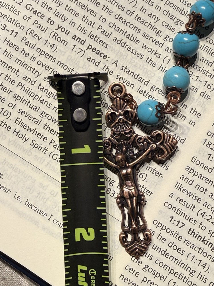 Turquoise Rosary - Catholic