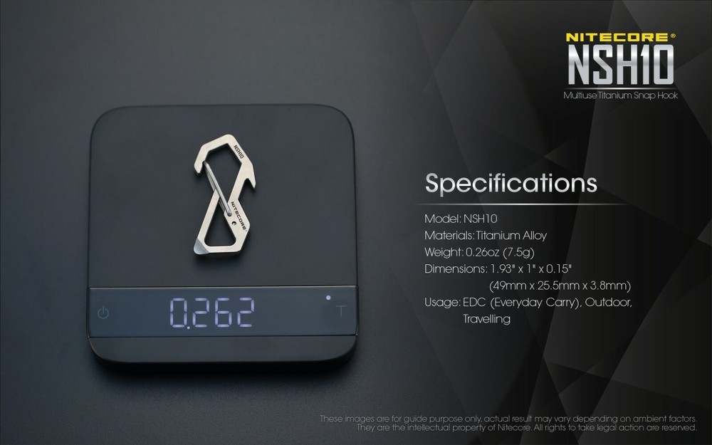NITECORE NSH10 Titanium EDC Multi-Tool Carabiner