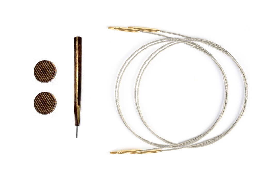 Lantern Moon Fixed Interchangeable Knitting Needle Cords - 37" to Make 47"