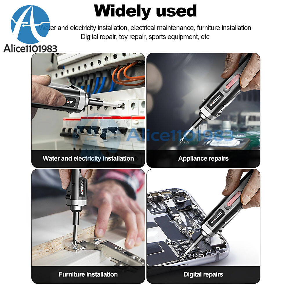 Portable Electric Screwdriver set mini Compact USB rechargeable Screw Driver