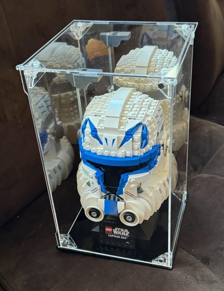 Acrylic Display Case Clear Action Figure Display Case with Mirrored Back, Dus...
