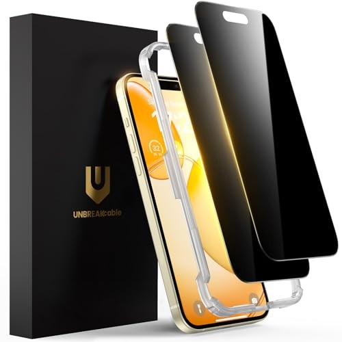 Privacy Screen Protector for Full Coverage Shatterproof Tempered iPhone 15