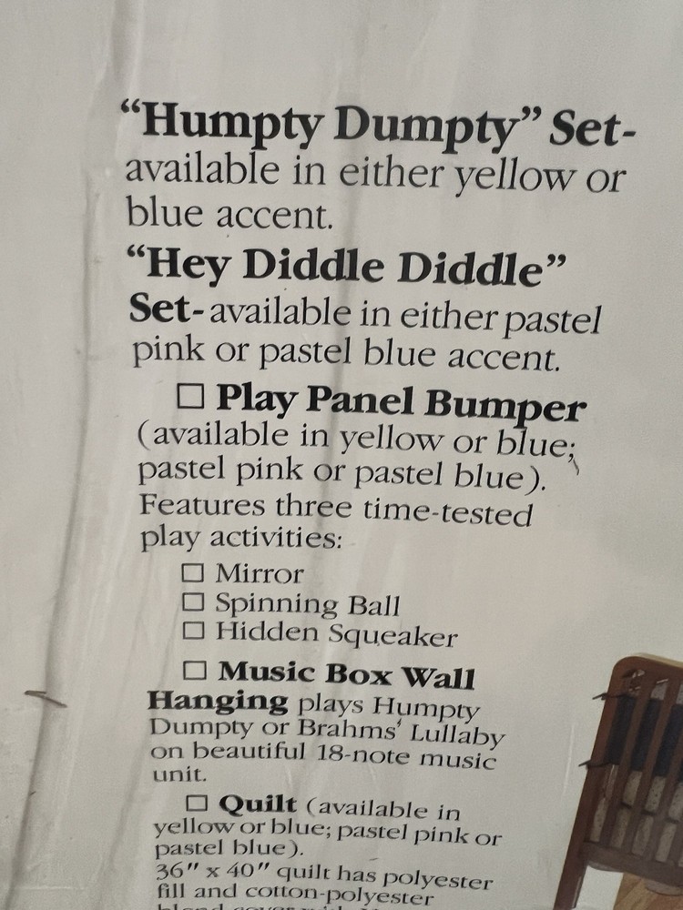 Humpty Dumpy Nursery Set Play Panel Bumpers