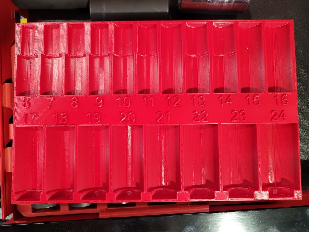 Milwaukee Shockwave 3/8" Impact Deep Well Socket Tray organizer - TRAY ONLY