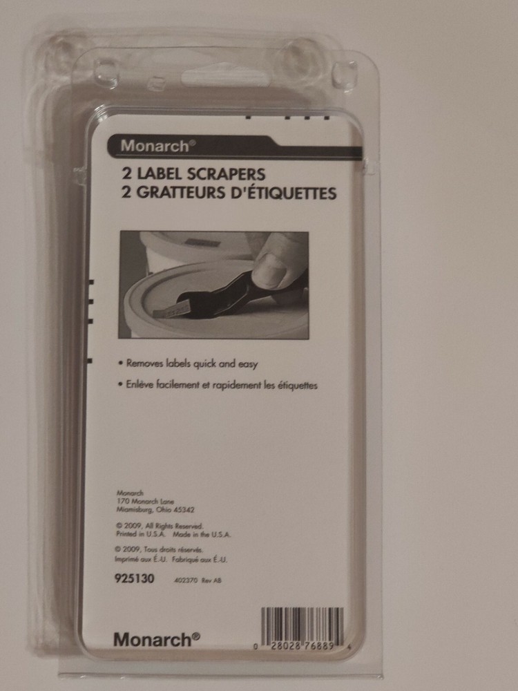 Monarch Plastic Label Scraper (2 Scrapers Per Pack)