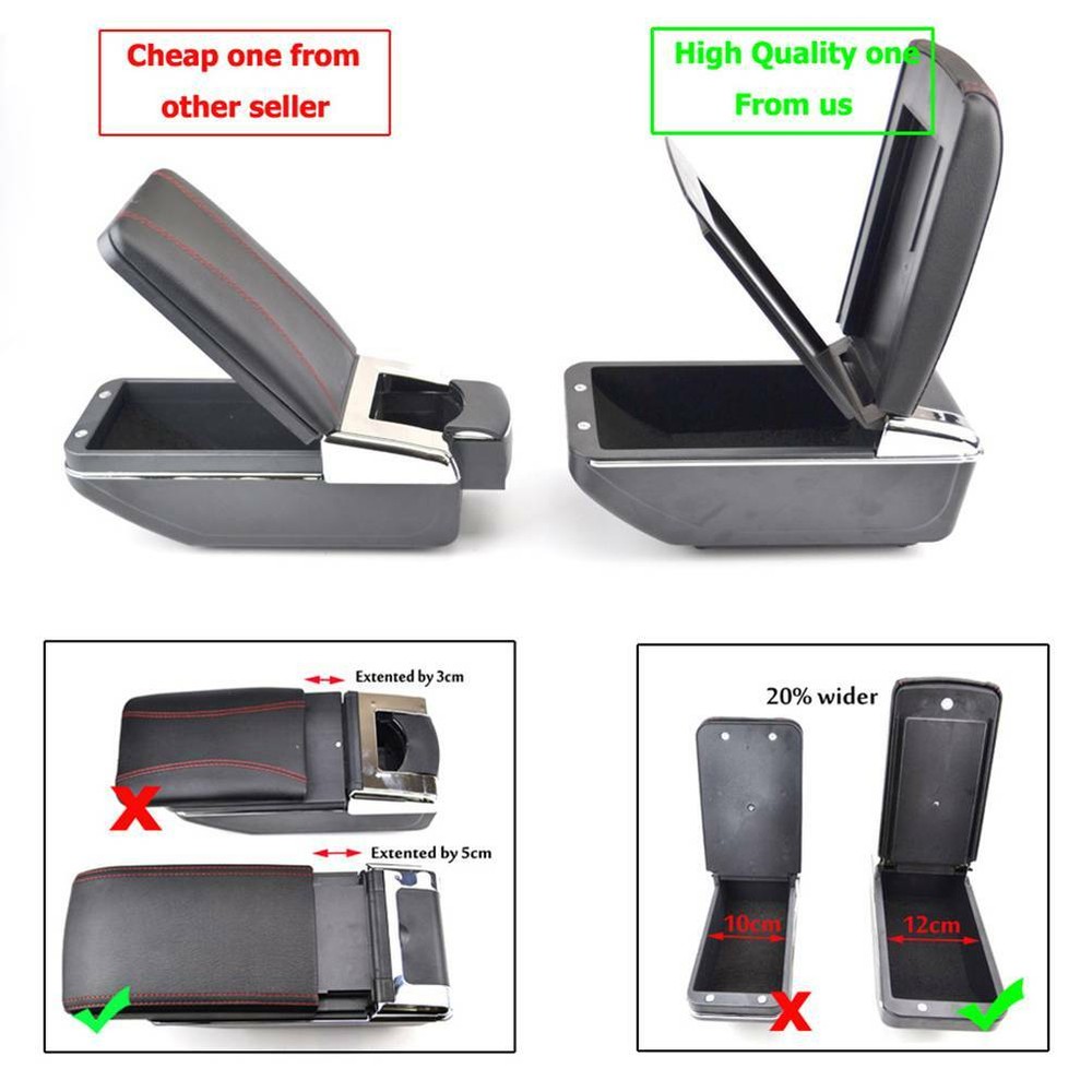 For Mazda CX-3 2015-2018 Dual Layer Armrest Center Console Storage Box &