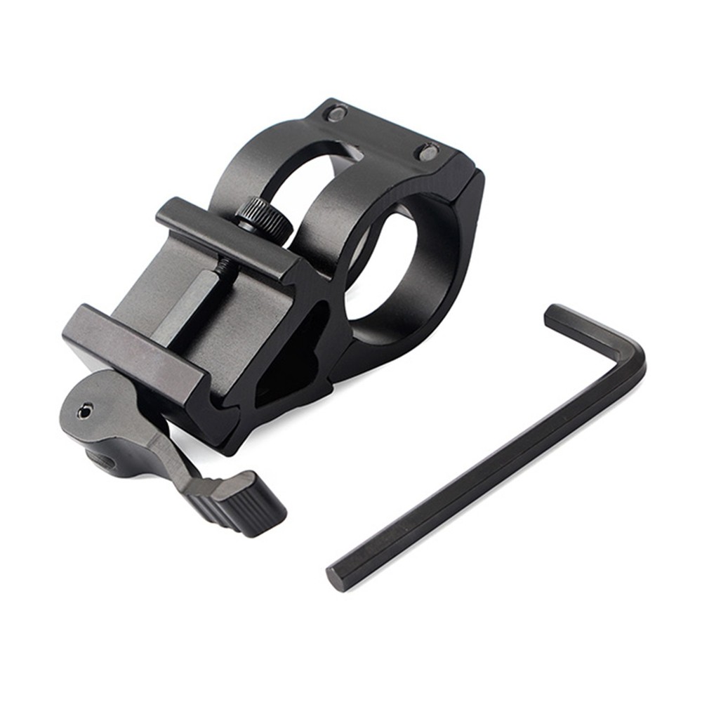 Tactical 1" Offset Picatinny Weaver Rail Mount for Flashlight With Quick Release