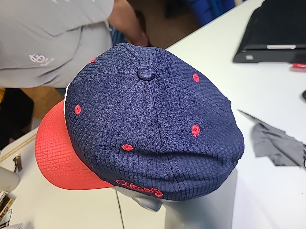 Adjustable Navy Snoman Performance Six Panel Golf Hat By AKSELS