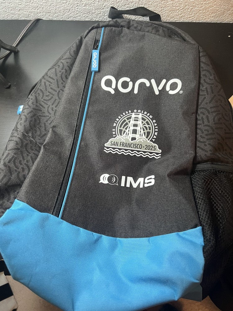 IMS San Francisco Black Blue Backpack New