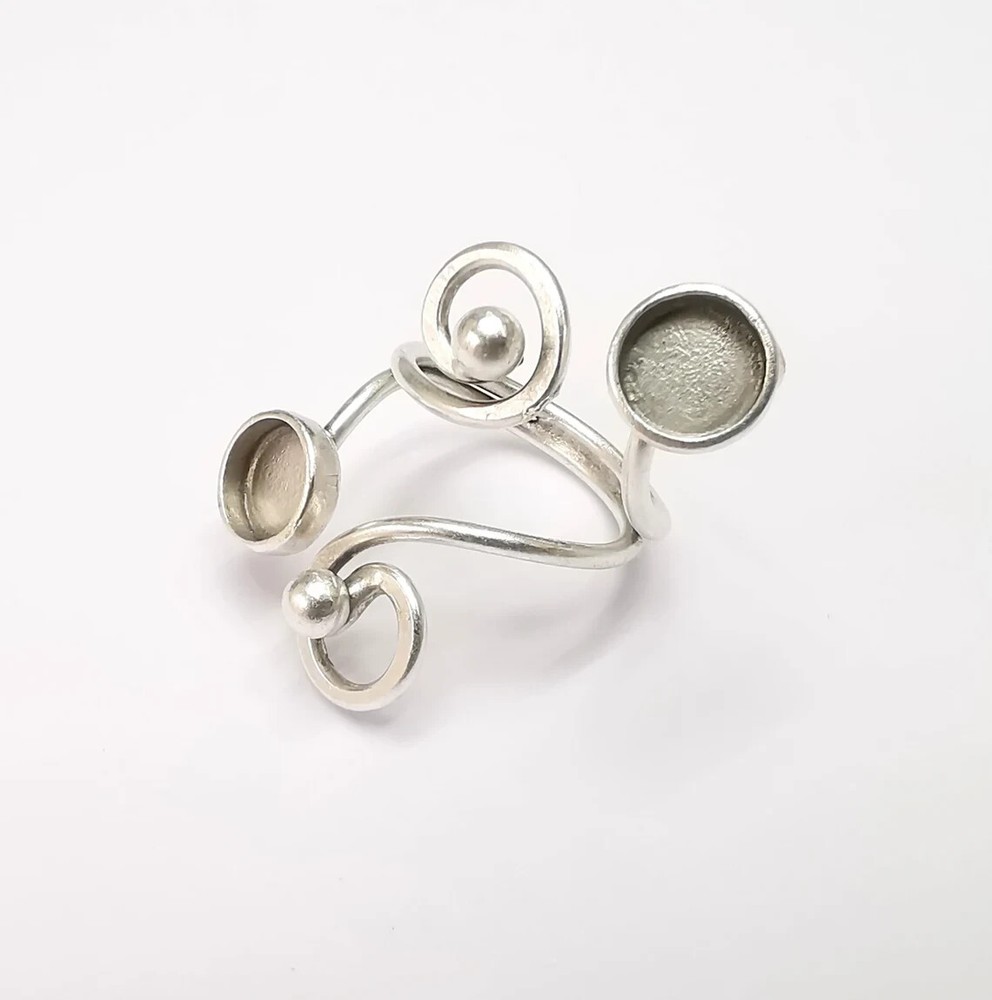 Ring Blank Setting, Cabochon Mounting, Adjustable Resin Ring Base Bezels