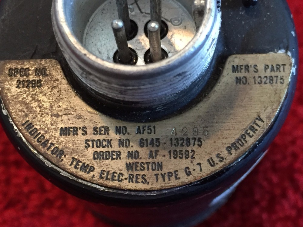 WESTON 2" TEMPERATURE INDICATOR P/N 132875