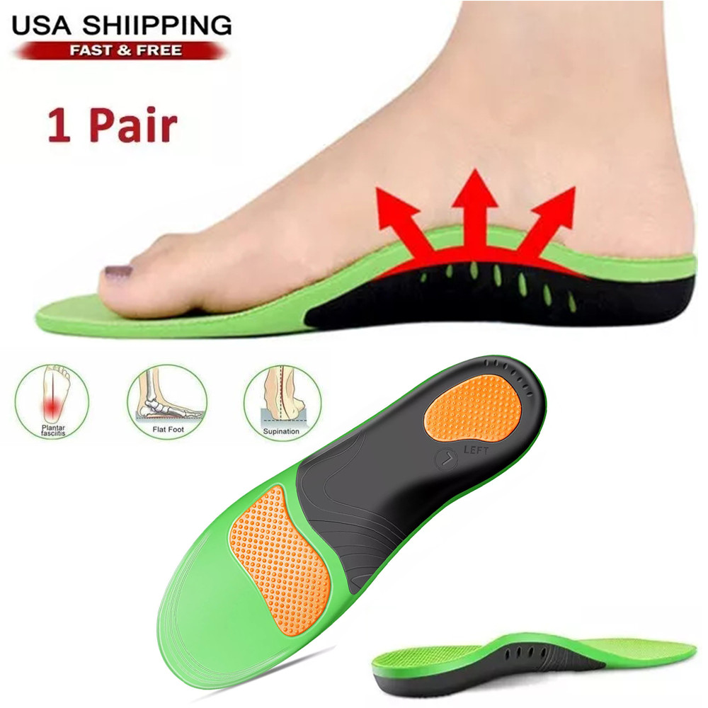 Orthotic Shoe Insoles Inserts Flat Feet High Arch Support for Plantar Fasciitis
