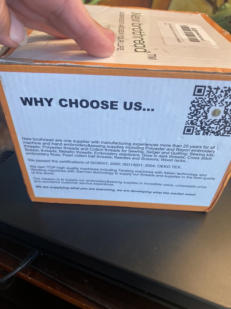 NEW Brothread Embroidery Machine Thread Kit 50 Colors Spools 500M Each