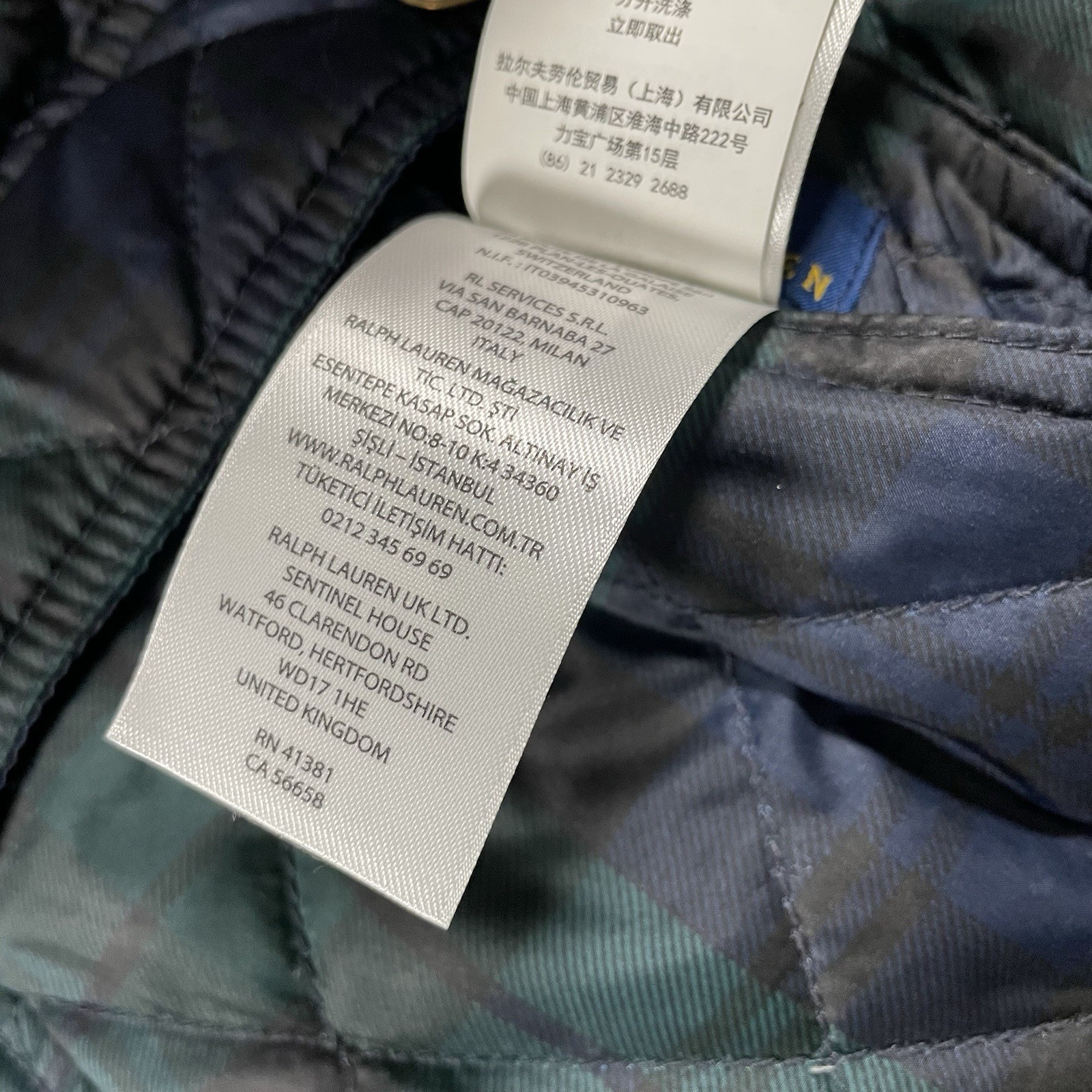 Polo Ralph Lauren Girls Kids 6X Reversible Quilted Plaid Jacket Snap Shield