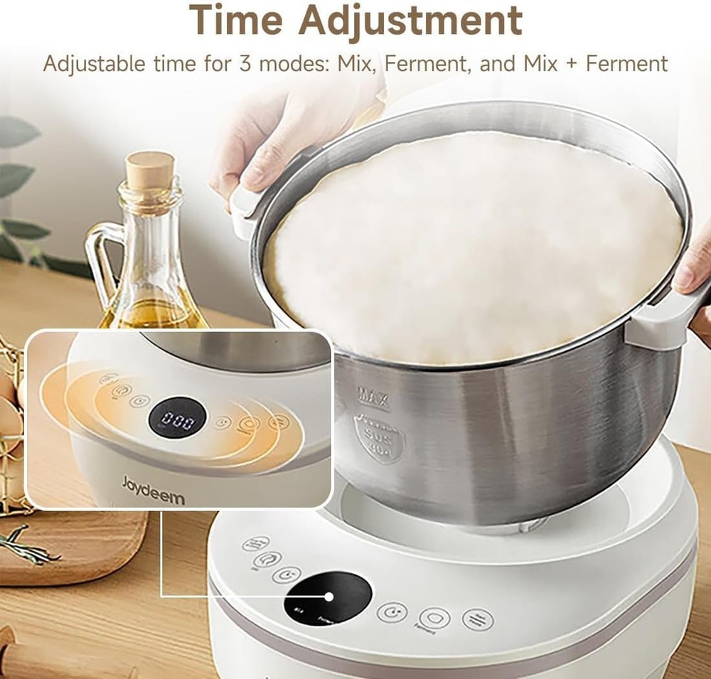 Joydeem Electric Dough Maker with Ferment Function, 5.3Qt Dough Mixer Machine...